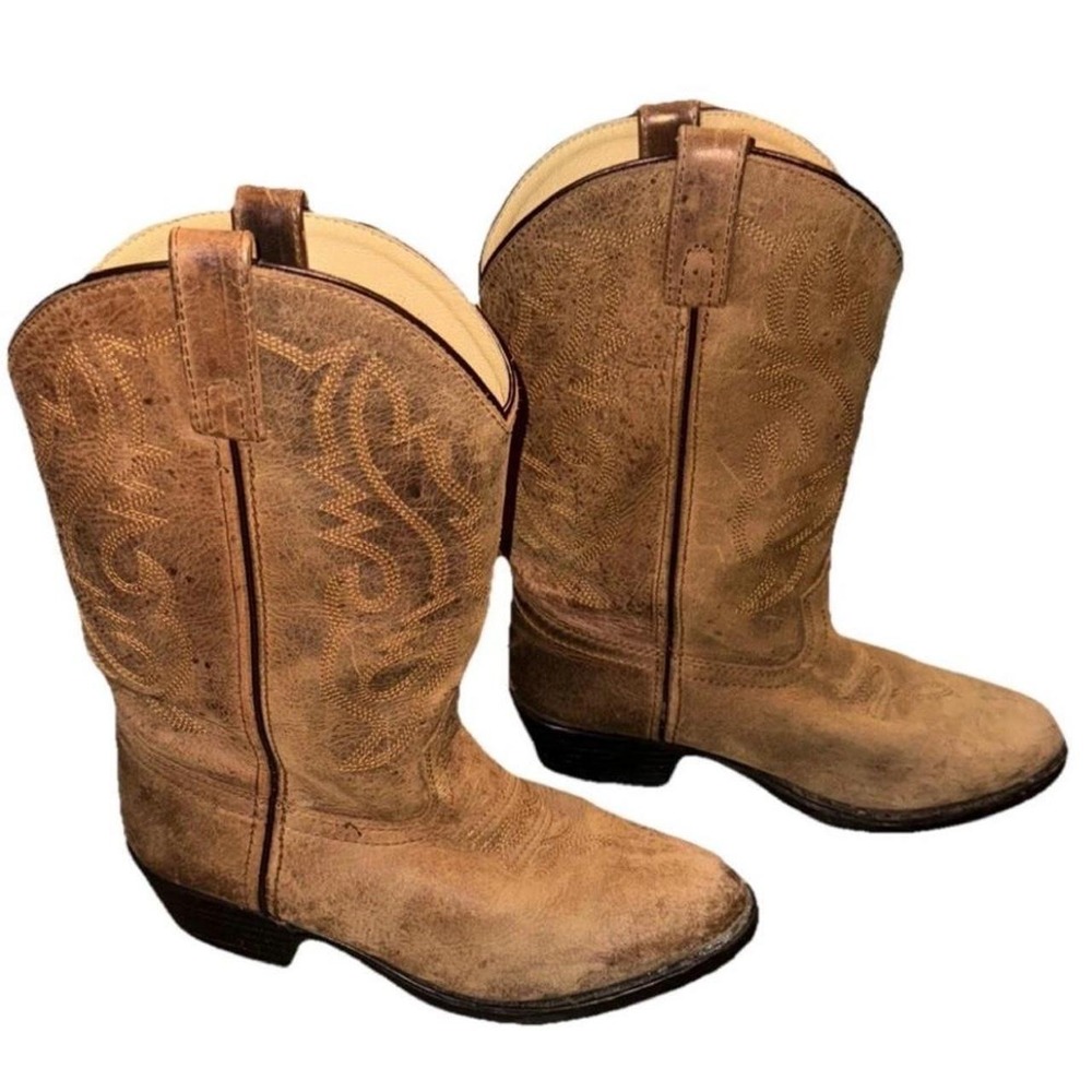 Smoky Mountain Cowboy Boots Leather Unisex sz 3.5